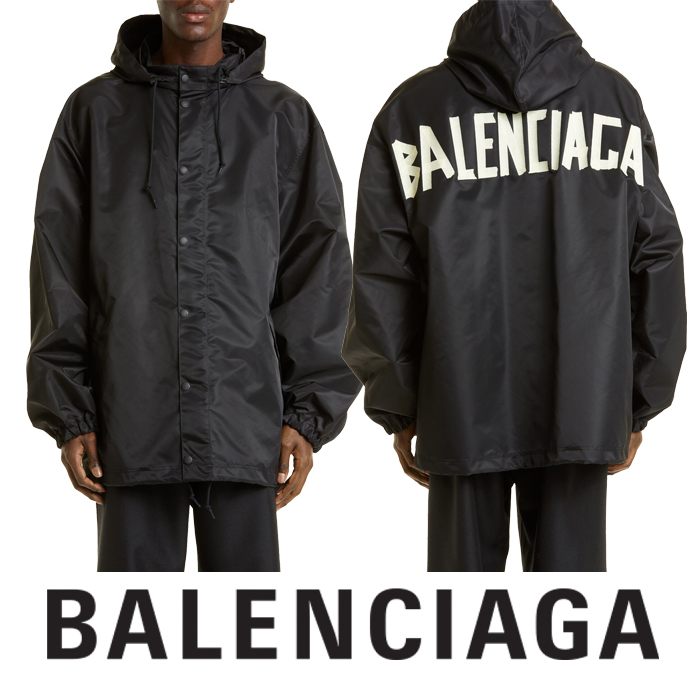 [BALENCIAGA] 발렌시아가 테이프 로고 그래픽 윈드브레이커 자켓 -해외배송-