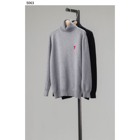 아미 하트 로고 메리노 울 터틀넥 니트 - 2 Color #5063