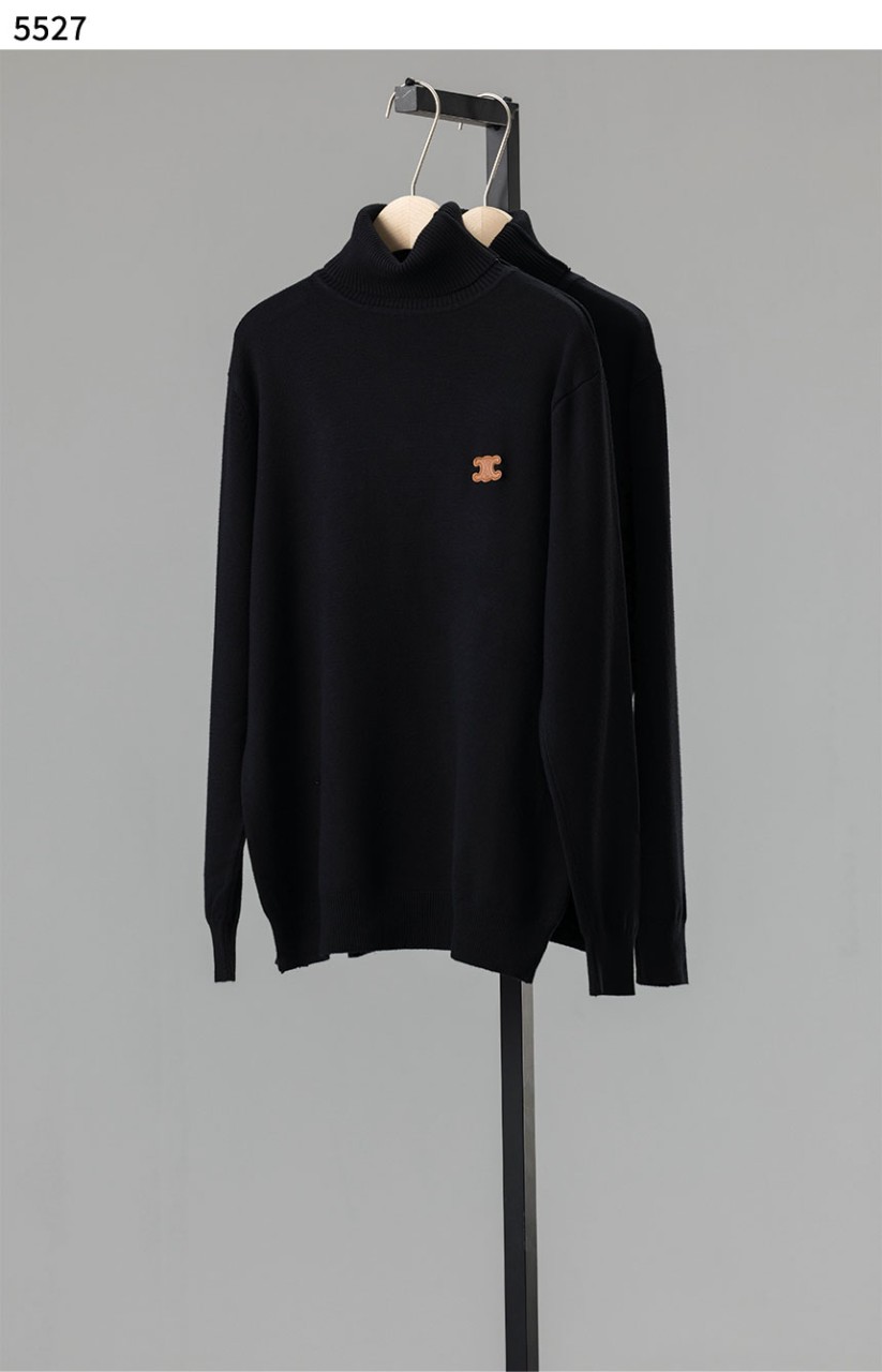 셀린느 아플리케 터틀넥 니트 - 2 Color