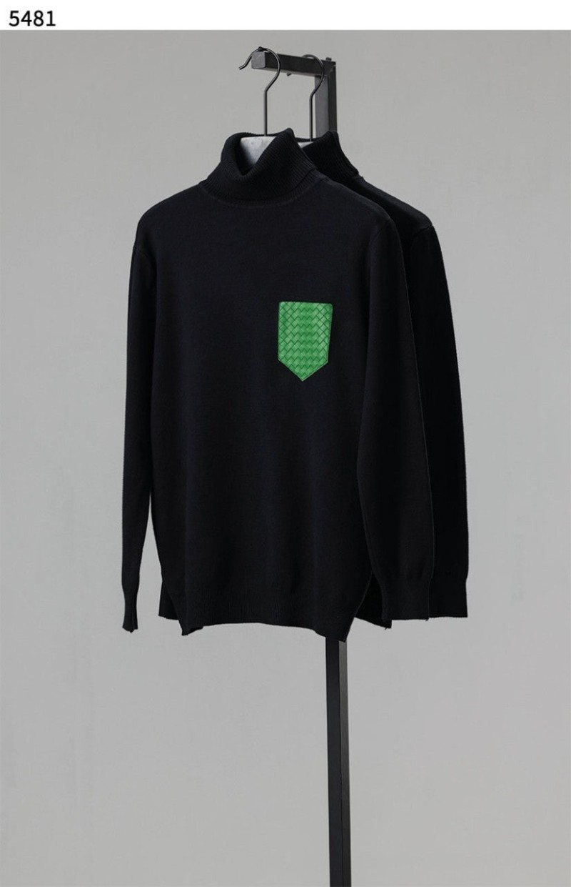 보테가베네타 가슴포켓 폴라 터틀넥 니트 - 2 Color