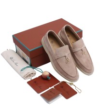 로로피아나 여성 썸머 참 워크 스웨이드 - 샌드스톤