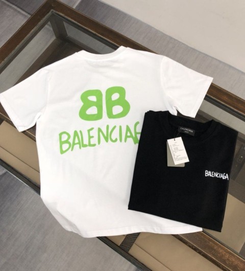 발렌시아가 그린 빅 BB 페인팅 반팔티 2color