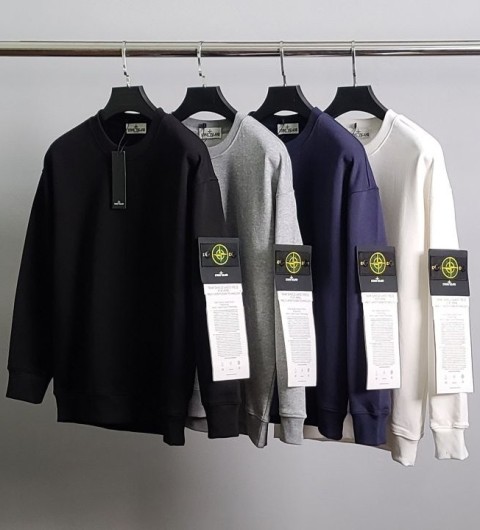 [STONE ISLAND] 로고와펜 코튼 맨투맨 4color