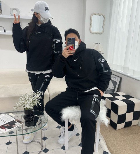 나이키 페인트 기모세트 2color
