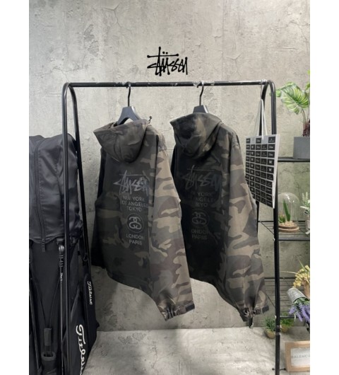 스투시 카모 윈드자켓