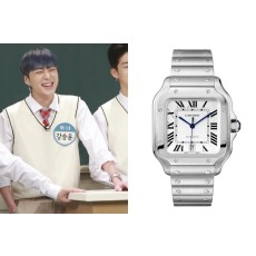까르띠에 산토스 42mm 화이트다이얼 브레이슬릿 (국내공장 AS가능)