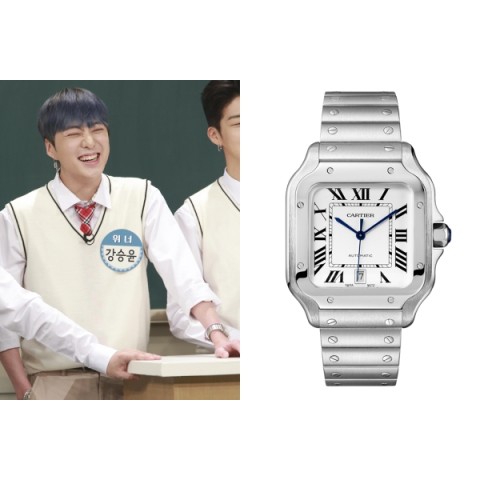 까르띠에 산토스 42mm 화이트다이얼 브레이슬릿 (국내공장 AS가능)