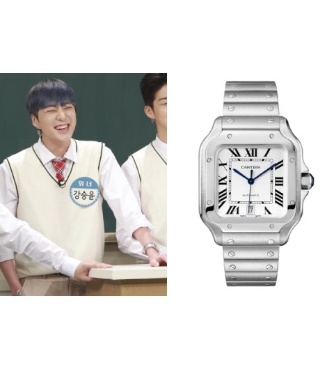 까르띠에 산토스 42mm 화이트다이얼 브레이슬릿 (국내공장 AS가능)