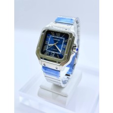 까르띠에 산토스 블루다이얼 (국내공장 AS가능)