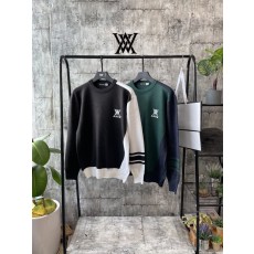 어뉴 사선배색 로고니트 3color