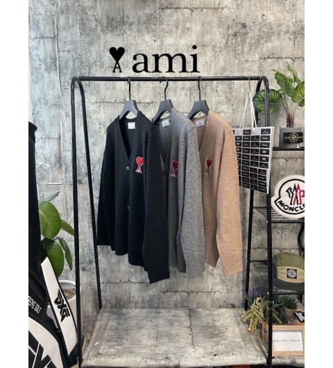 AMI 아미 하트 램스울가디건 3color