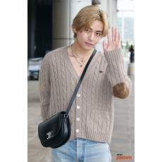 셀린느 케이블 니트 트리옹프 가디건 캐시미어 라이트 토프