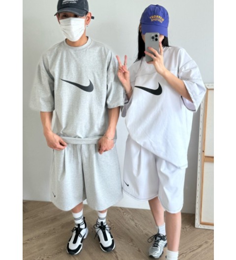 나이키 로고 오버핏 스티치 세트 (3color)
