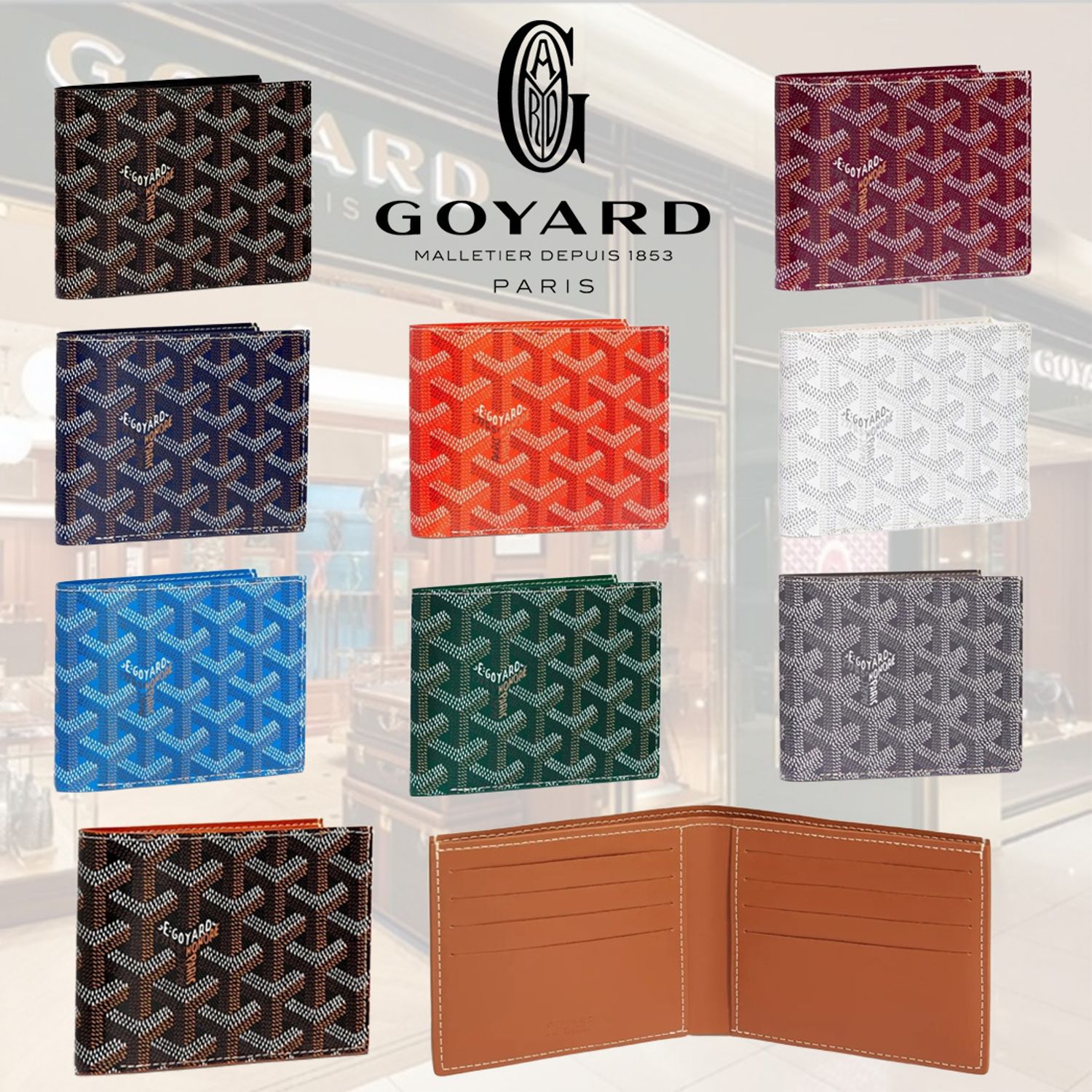 고야드 빅투아르 반지갑 6101 (고급버전) - 4 Color