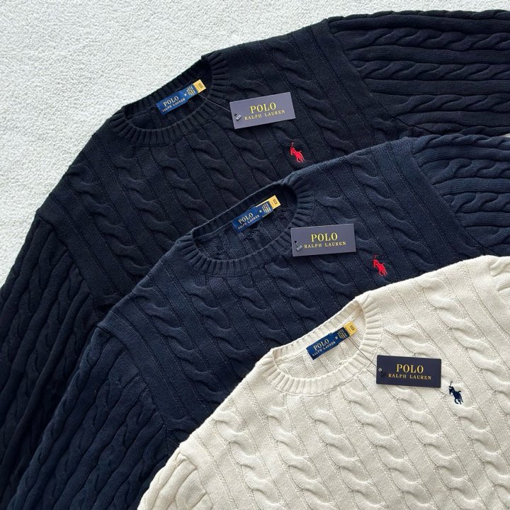 폴로 랄프로렌 보이즈 코튼 케이블 라운드 니트 (3color)