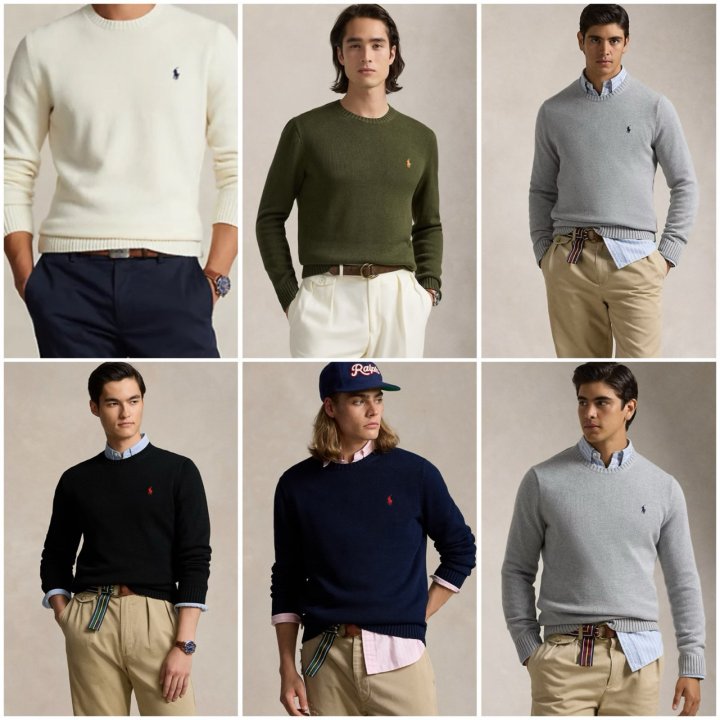 폴로 랄프로렌 코튼 크루넥 니트 (5color)