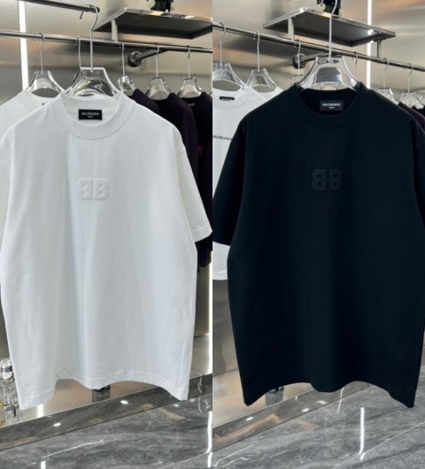 발렌시아가 25시즌 BB로고 백포인트 라운드 반팔티 - 2 Color