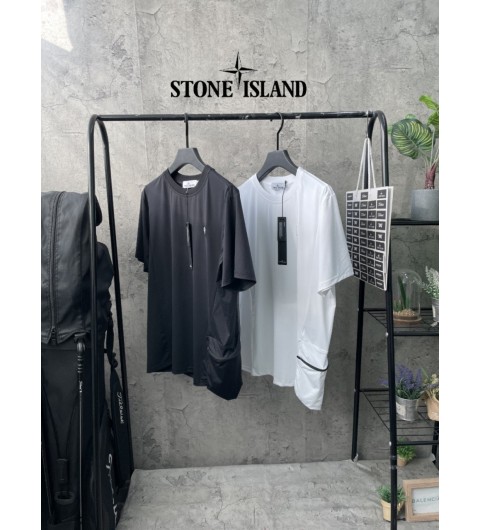 스톤아일랜드 지퍼포컷 실켓 반팔 (2color)