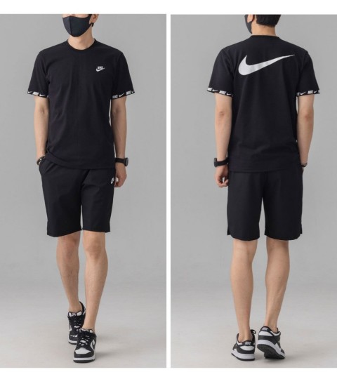 나이키 반팔 반바지 짐웨어 5부 트레이닝 세트