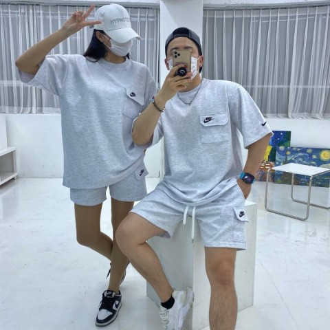 나이키 쓰리포켓 반팔 세트 2color