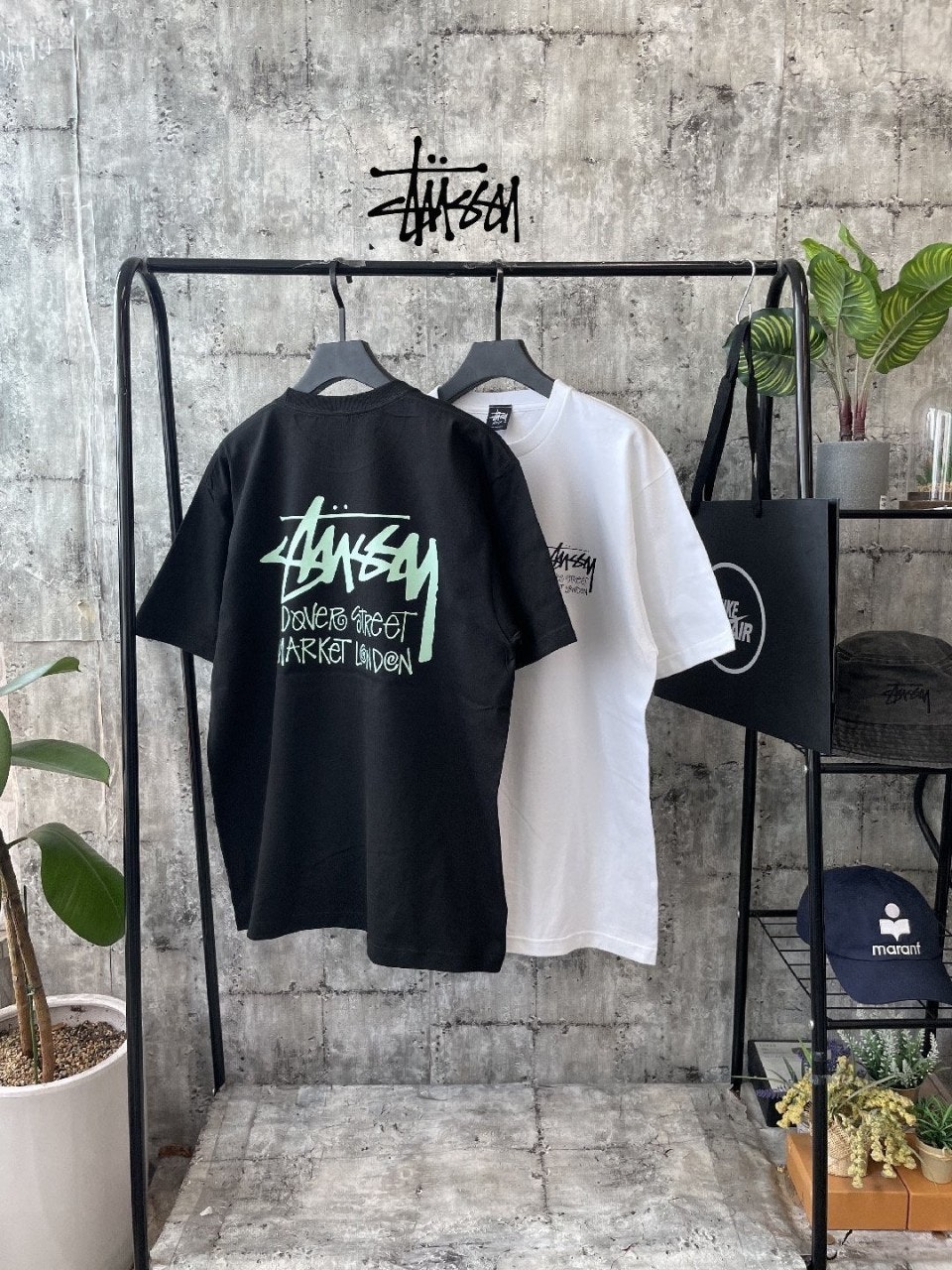 스투시 마켓로고2 반팔티 2color