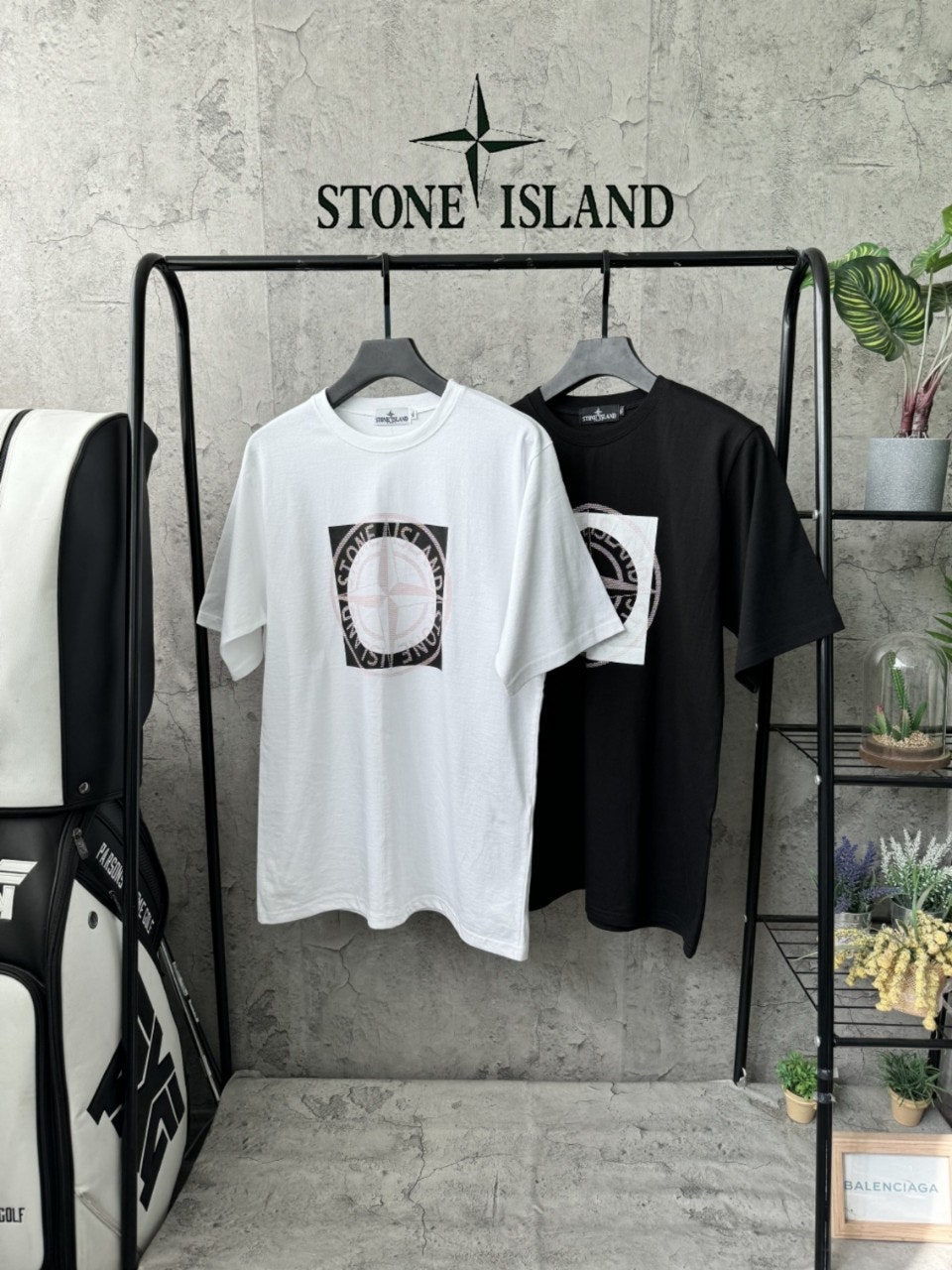 스톤아일랜드 사각컴퍼스 반팔티 (2color)