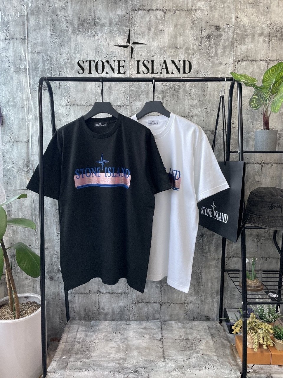 스톤아일랜드 블루로고 반팔티 (3color)