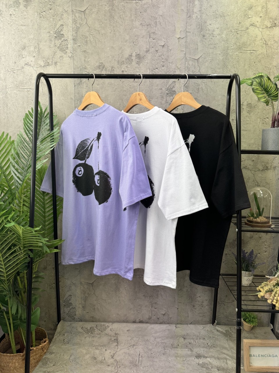 스투시 체리로고 반팔티 (3color)