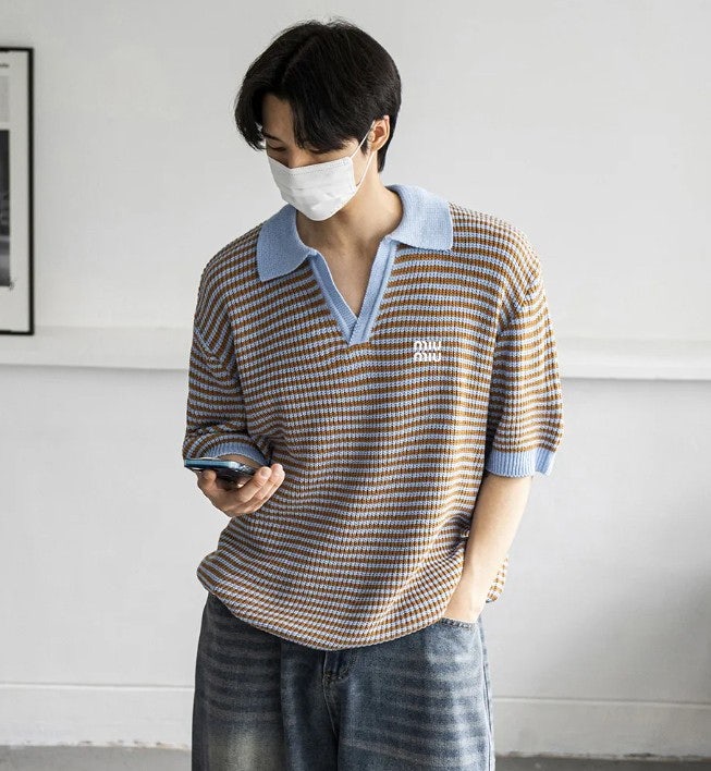 미우미우 체인 단가라 반팔니트 (3color) -20318