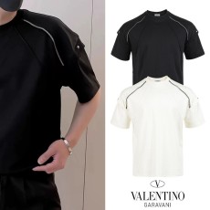 25SS. 발렌티노 숄더 락스터드 실켓 하프 티셔츠 (2color)