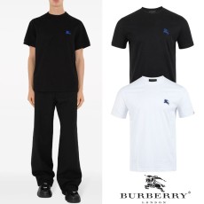 25SS. 버버리 블루기사자수 포인트탭 실켓 티셔츠 (2color)
