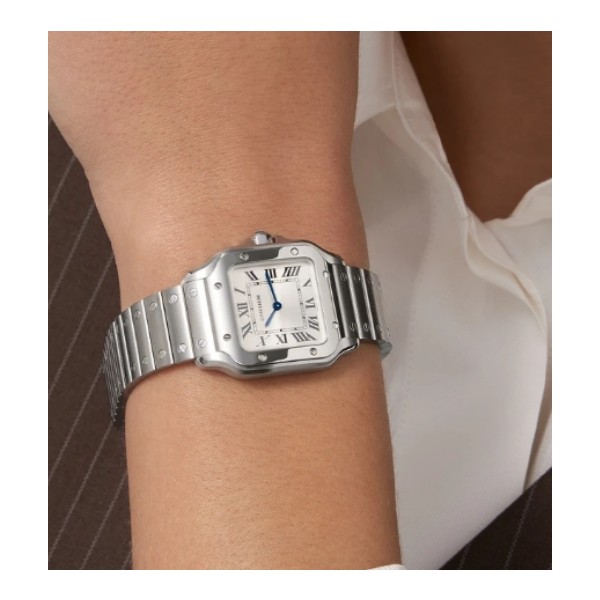 까르띠에(Cartier)산토스 드 갈베 실버 메탈 여성 (국내공장 AS가능)-레플리카 사이트 쇼핑몰