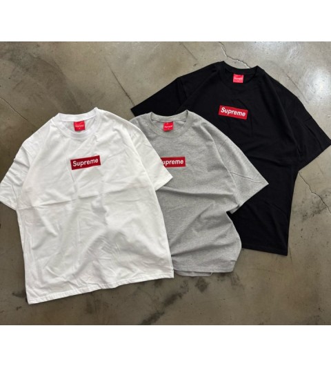 슈프림 박스자수 반팔 (3color)