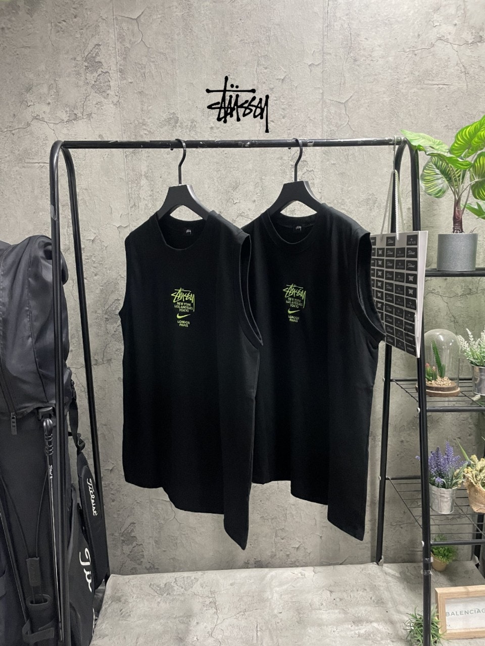 나이티 X 스투시 자수 나시 (2color)