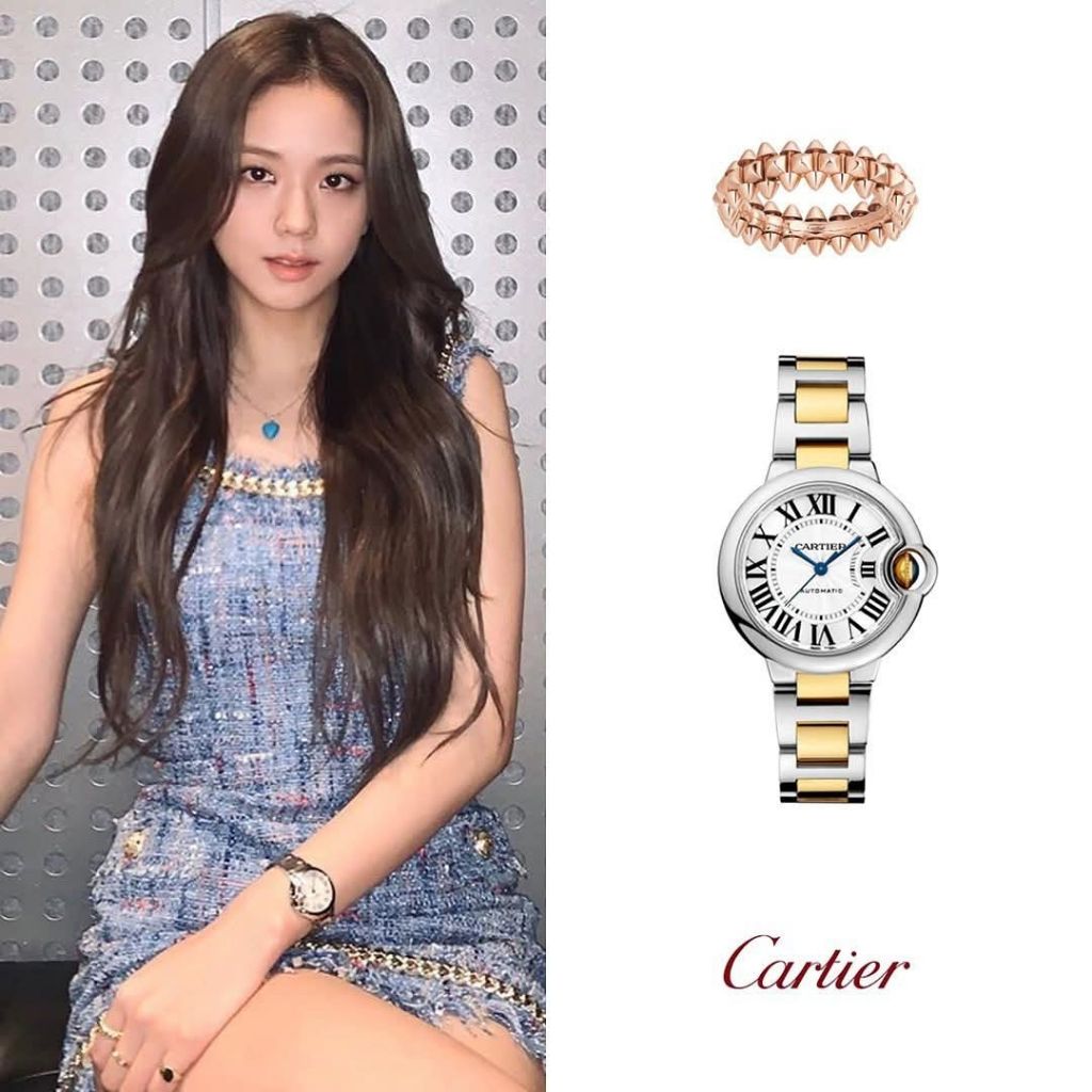 까르띠에 발롱 블루 드 워치 33mm 오토매틱 메캐니컬 옐로우 골드 스틸 (국내공장 AS가능)