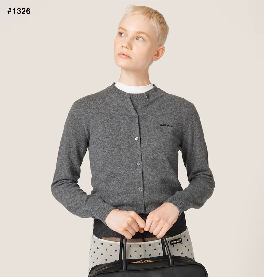 미우미우 라운드 울 니트 가디건