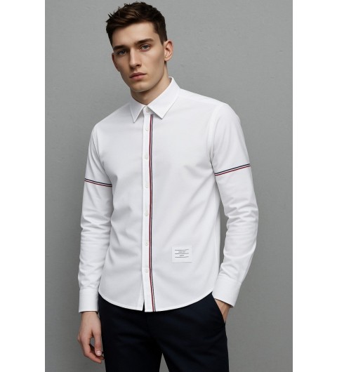 톰브라운 사이드 암 밴딩 옥스포드 셔츠