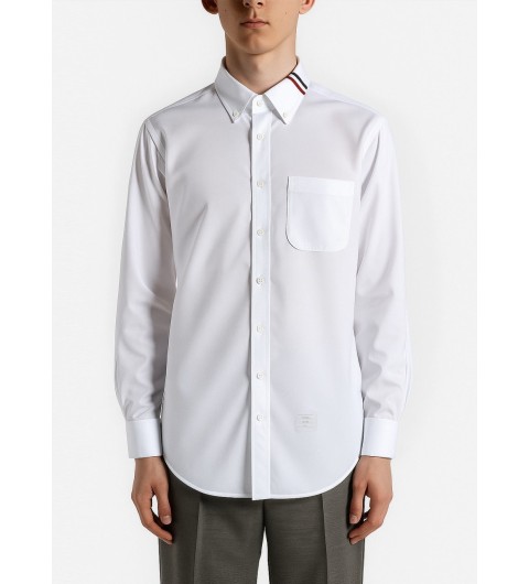 톰브라운 넥 라인 버튼 다운 옥스포드 셔츠