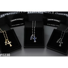 크롬하츠 CH 타이니 크로스 파베다이아 펜던트 목걸이 - 3 Color