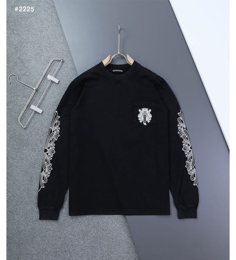 크롬하츠 대거포켓 플로랄 롱 슬리브 티셔츠