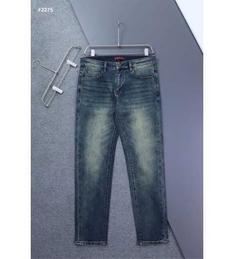 구찌 GG 히스테리아 로고 워싱 데님 청바지