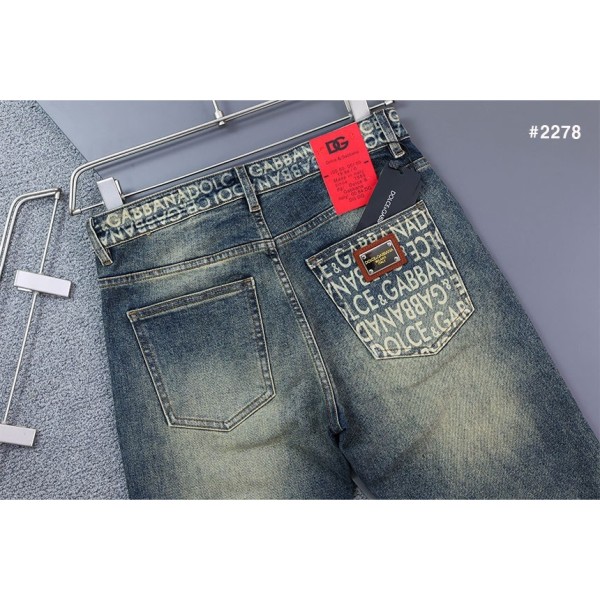 돌체앤가바나 이니셜 로고 DG 워싱 데님 청바지-레플리카 사이트 쇼핑몰