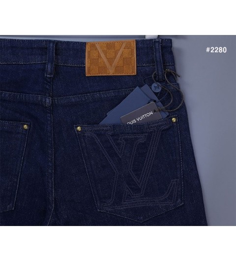 루이비통 LV 백포켓 스트레이트 데님 청바지