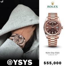 롤렉스 데이데이트 228235 초콜릿 다이아 셋팅 프레지던트 (국내공장 AS가능)