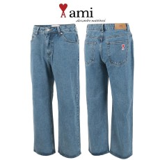 아미 중청 와이드 데님 팬츠