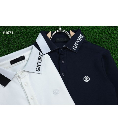 지포어 여성 이니셜 넥로고 카라 티셔츠 - 2 Color