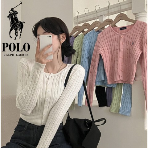 세일 - 폴로 여성 자수 꽈배기 가디건 0023 - 6 Color