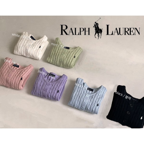 세일 - 폴로 여성 자수 꽈배기 가디건 0023 - 6 Color-레플리카 사이트 쇼핑몰