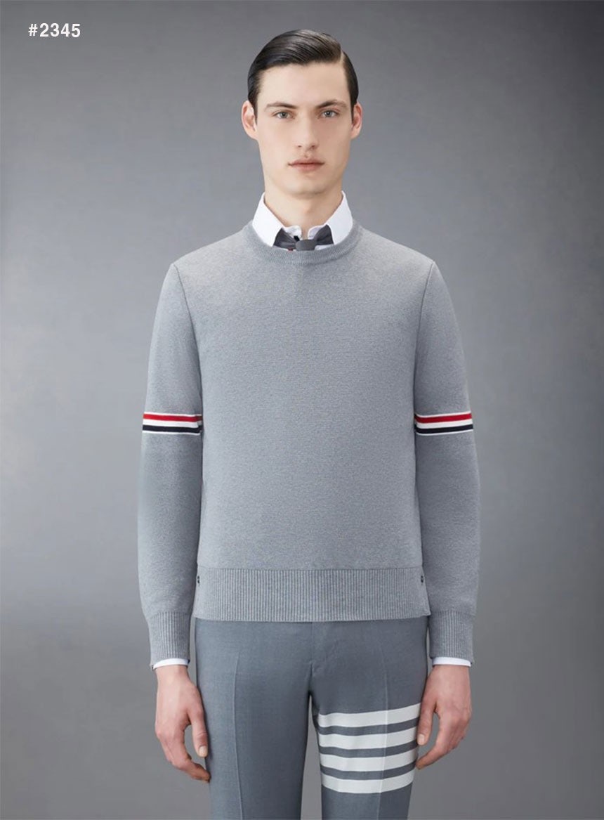 톰브라운 밀라노 암밴드 라운드 니트 - 풀박스