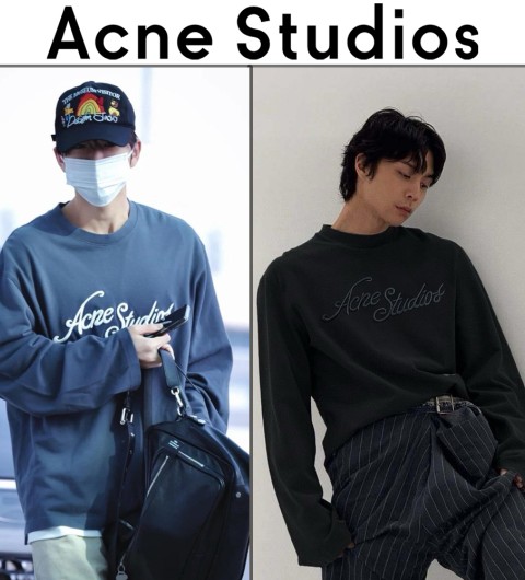 아크네스튜디오 엠보 로고 롱슬리브 티셔츠 (2color)